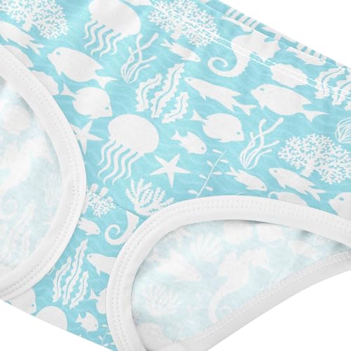 Girls' Underwear Sea Animal Fish Cotton Stretch Comfort Toddler Panties4
