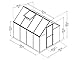 Palram Mythos Gewächshaus mit Twinwall Polycarbonat/Aluminium mit Boden