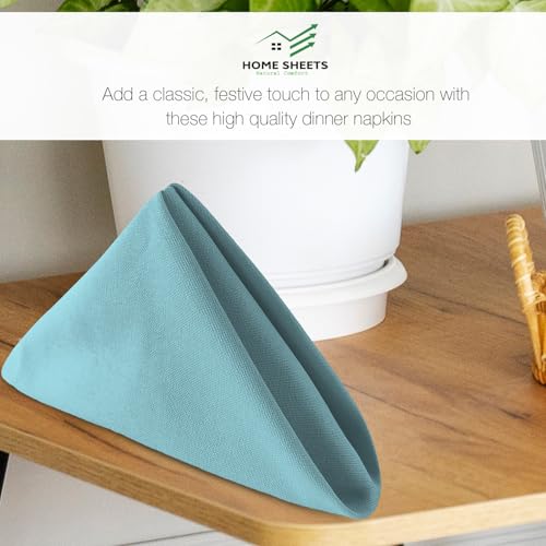 Image of 100% Cotton Dinner Napkins 12x12 Inch, Soft & Durable, Reusable Cloth Napkins for Dining, Events, and Everyday Use (SKU Blue, Set of 50 (12x12))