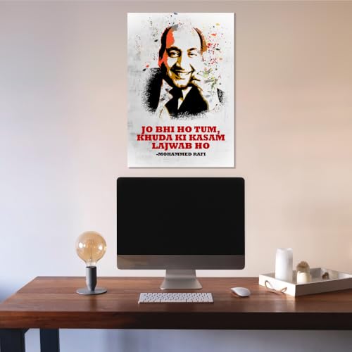 Image of Good Hope Bollywood Singer Mohammed Rafi Poster 12X18 Inch For wall decoration home bedroom living room hall Gift Wall Paintings Sticker wallpaper Hostel Boys Girls Motivational Quote