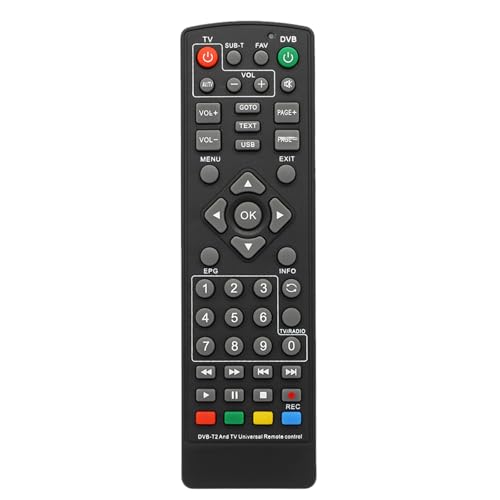 Mando a distancia universal DVB-T2 para caja decodificadora STB inteligente sin cables para Smart TV Box de televisión HDTV en negro