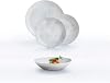 Luminarc Diwali Granite Marb Opal 18 Piece Dinner Set for 6 People Opal Microwave Refrigerator Stackable