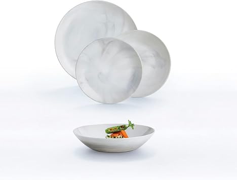 Luminarc Diwali Granit Marb Tableware Opal Microwave Safe Refrigerator Stackable