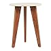 Axton End Table White & Natural