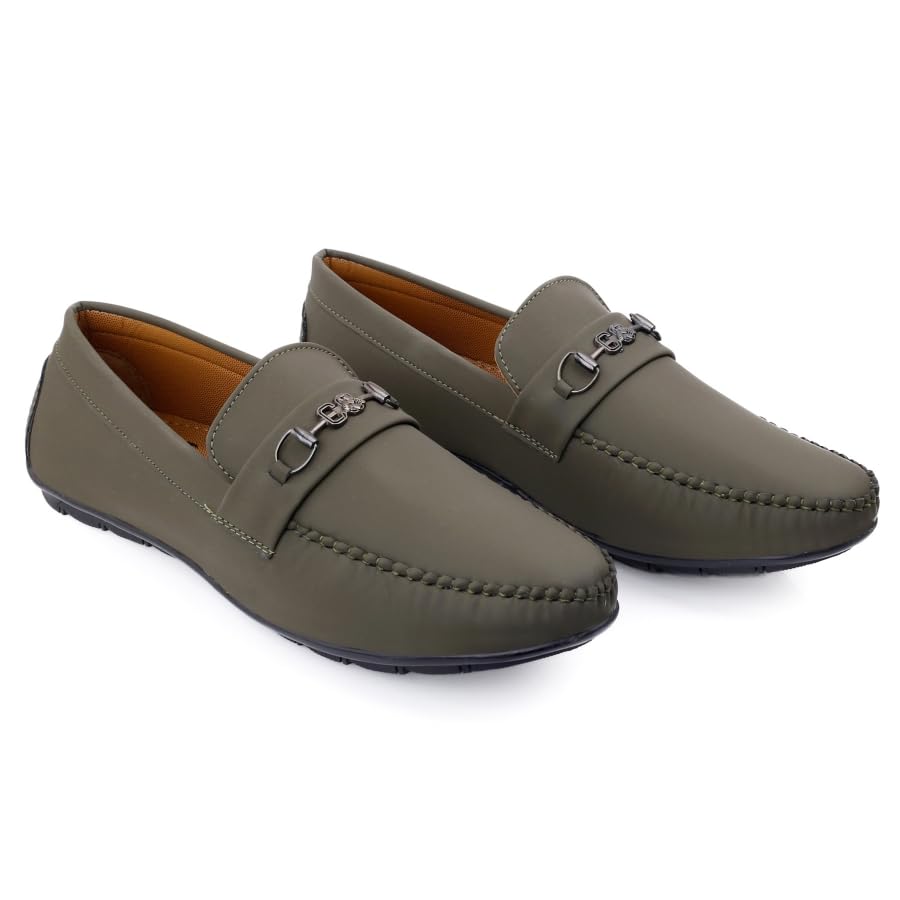 Image of WUGATTI Men's Leather Slip-On 100% Pure Leather Stylish Standard Casual Loafers