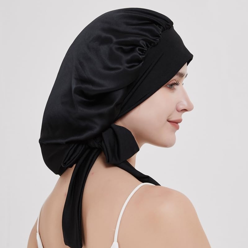MYAYD 100% Silk Night Sleep Cap - Image 2