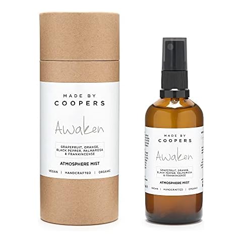 Awaken Atmosphere Mist, Room Spray, Uplifting Air Freshener for Home Relaxation, Handcrafted Room Freshener with Essential Oils, Citrus Home Fragrance, 100 ml - Made By Coopers Cover