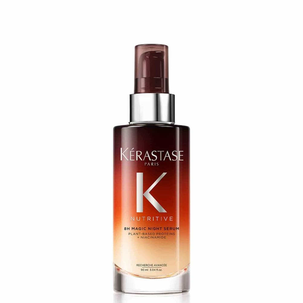 Kérastase, Nutritive, Siero Notturno Nutriente, Per Capelli Secchi, Azione Rivitalizzante, Con Proteine di Origine Vegetale e Niacinamide, Siero Notturno 8h Magic Night Serum, 90 ml