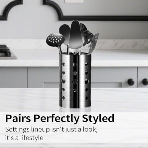 Lazycorner Cooking Utensil Set 11 Pcs Stainless Steel Kitchen Utensils Set Wok Utensils Kitchen Tool Set Spatula Set Heat Resistant Metal Kitchen Tools Ergonomic HandleEasy to Clean Dishwasher Safe — view 5