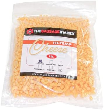 High Temperature Cheddar Cheese for Sausage Making -1 lb. - ¼ inch diced cubes