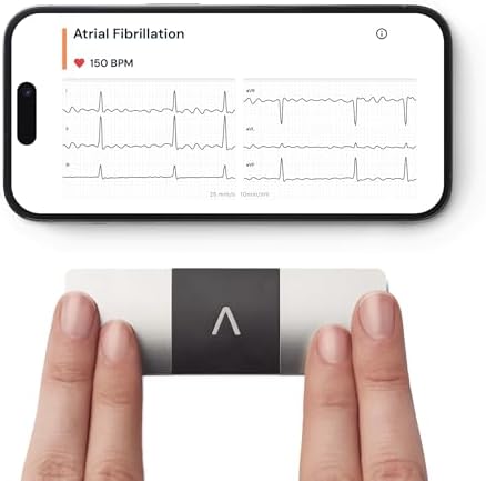 KardiaMobile 6-Lead Personal ECG Heart Rate Monitor - Detects Atr...