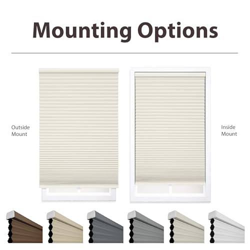 DEZ FURNISHINGS Cordless 1.5" Blackout Cellular Shade, Energy Saver, 42.5" W x 84" H, Ivory by DEZ FURNISHINGS - Image 3
