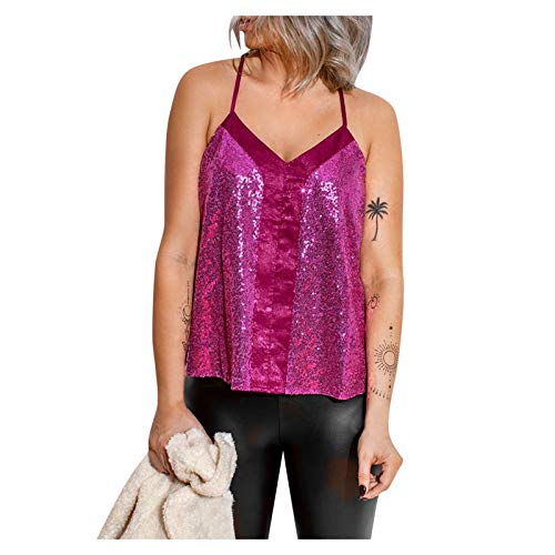 Padaleks Women Halter Tank Tops Lace Crochet V Neck Strappy Loose Camisole Vests Shirts Party Clubwear Blouses