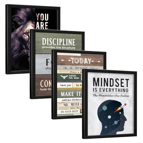 Motivational Quote Frames - Inspirational Wall Quotes for OFFICE, STUDENT,