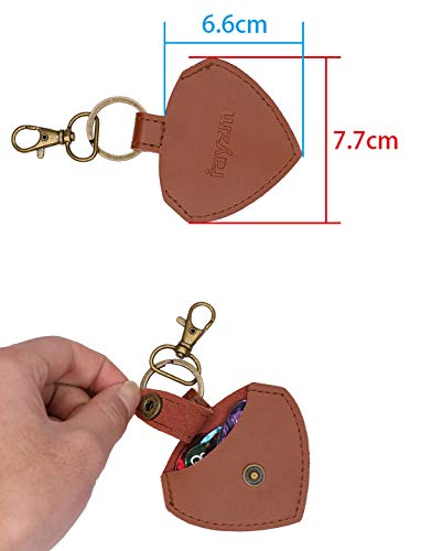 Rayzm Keychain porte-médiators avec médiators 6pcs, sacoche en cuir pour plectres guitare, cravate bouton tête de serre… - Les Beatles, Paul McCartney, John Lennon, RIngo Starr, George Harrison Rayzm Keychain porte-médiators avec médiators 6pcs, sacoche en cuir pour plectres guitare, cravate bouton tête de serre… – Image 7