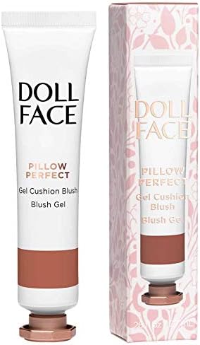 DOLL FACE Liquid Blush for Cheeks | Pillow Perfect Gel Cushion Blush | Cream Blusher Makeup | Lightweight, Blendable & Buildable Natural Radiance (Nudie)