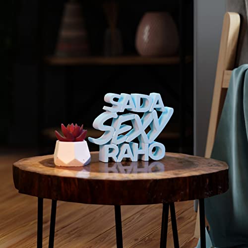 Image of Nukkad Tales Sada Sexy Raho Blue Showpiece Home Decor Items Birthday Gift Items for Couples Gift for Girls (7 x 5.40 inch)