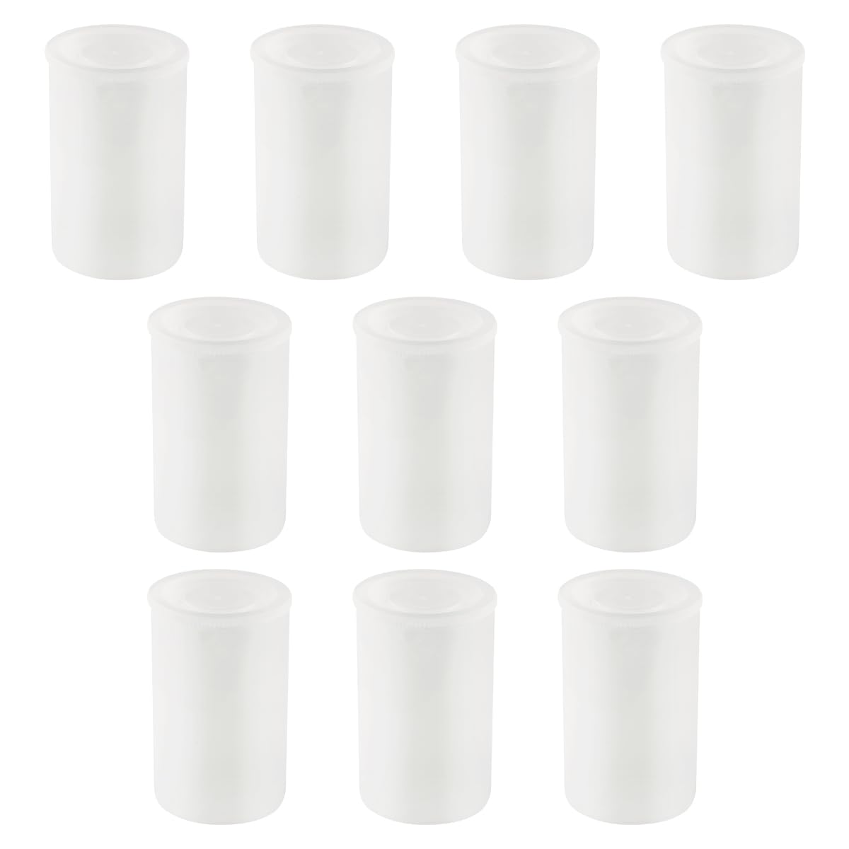 Lotsdonxia 10 Pcs Plastic Film Canisters – Portable 33mm Compact Storage Containers with Secure Lids for Film Screws Beads Fish Baits