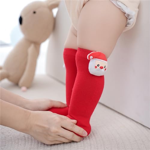 Infant Baby Girl Boy Christmas Knee High Socks Cute Santa Claus Tree Soft Christmas Socks Long Stockings Leggings2