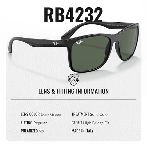 Ray-Ban RB4232 Square Shaped Sunglasses for Men & Women with Official RAYBAN Eyewear Kit4