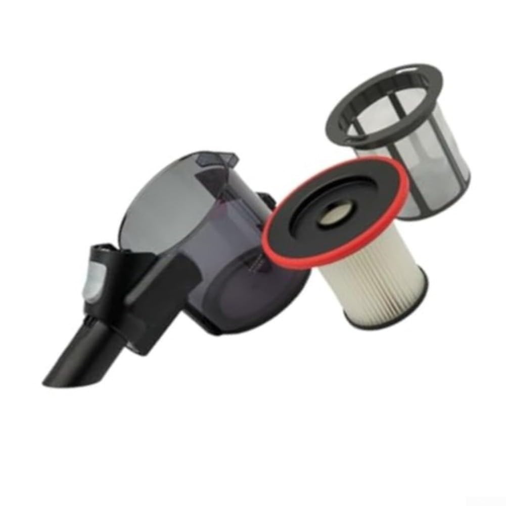 Kit di 3 contenitori di ricambio per Bosch Unlimited Serie 6 e S6, set di 3 contenitori di ricambio con pieghettato e pre-filtro, in plastica a lunga durata (bicchiere per polvere con filtro)