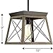 Briarwood Collection 1-Light Coastal Mini-Pendant Light Antique Bronze