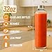 Luxfuel 32 oz Clear Glass Water Bottles with Lids, Reusable Glass Juice Bottles with Stainless Steel Cap for Juicing, Refrigerator, 100% Leak Proof, BPA Free, Gift Set of 3