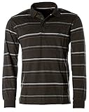  Kitaro Herren Langarm Poloshirt Polo Shirt Dirty Olive M