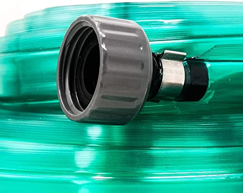 Funjee Pvc Flat Soaker Hose 1/2'', Drip Hoses, Saves 70% Water, For Garden/Vegetable (50Ft, Green) #TOP2