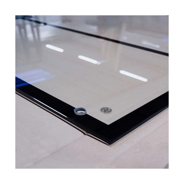 inova Glas-Schiebetür Klar 880x2035mm Schwarze Blockstreifen 8mm Komplett-Set Schiebetürbeschlag – Bild 5