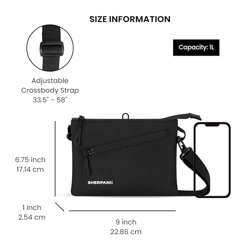 Image of Sherpani Zoom, Small Crossbody Purse, Nylon Crossbody Bag, Lightweight Cross Body Bag, Sleek Dual Pouch, Purses for Women