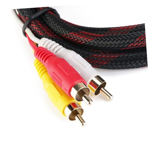 Mipcase 1.5M to Component Convert Cable for HDTV Resolution Plated Connectors Braided Shielding for Optimal Signal Transfer