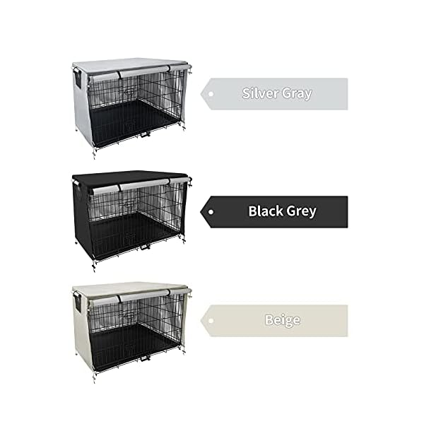 Pecopcock Dog Crate Cover-Durable Polyester Pet Kennel Cover-Waterproof Windproof Soundproof Privacy Dog Crate Cover(42 inch, Grey) Pecopcock Dog Crate Cover-Durable Polyester Pet Kennel Cover-Waterproof Windproof Soundproof Privacy Dog Crate Cover(42 inch, Grey)