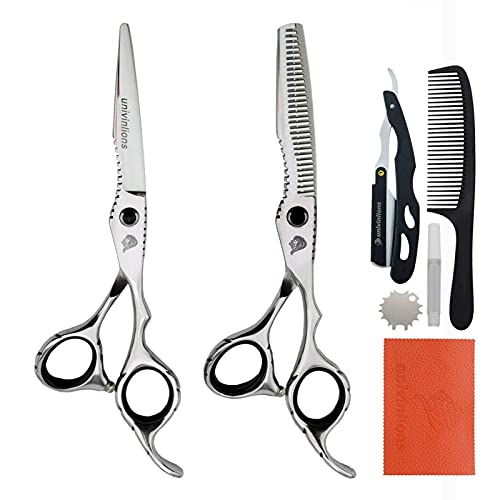 Ciseaux de coiffure japonais 6,0 pouces et accessoires pour barbier salon