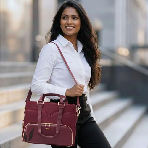 Image of VAYA Zaelia Office Tote Bag for Women with Insulated Lunch Storage, Laptop Work Bag with Removable Shoulder Strap, Stylish Travel & Office Tote