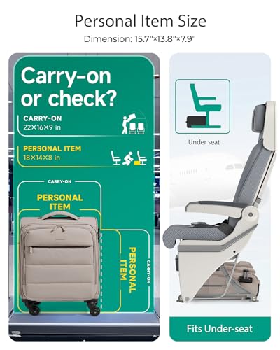 BAGSMART Underseat Carry On with Wet/Dry Pockets