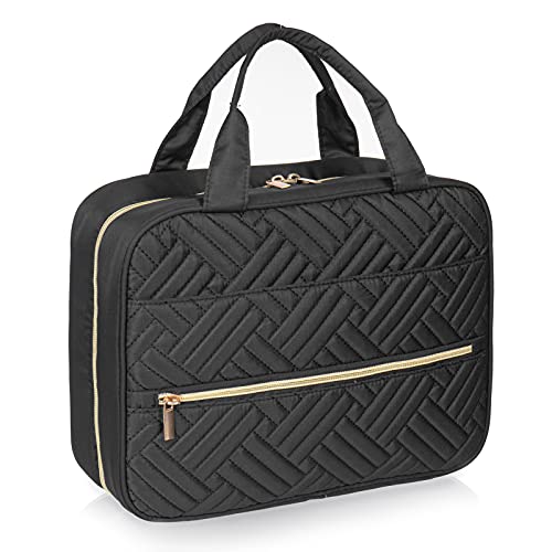 JOSEKO Trousse de Toilette pour Homme et Femmes, Trousse de Maquillage avec Grande Capacité, Sac de Toilette Voyage Imperméable et Suspendu Noir Cover