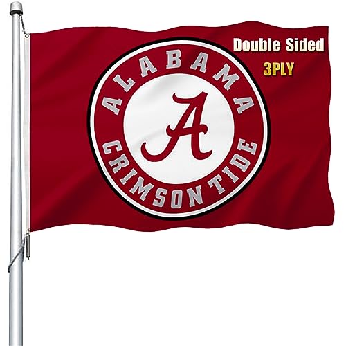 RDEDAO Alabama Flag 3x5 Outdoor Double Sided Heavy Duty Durable Polyester 3 Ply Alabama AL State Flags With 2 Brass Grommets 4 Rows Stitched 3X5 FT
