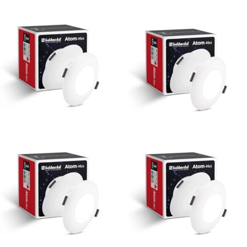 Image of Goldmedal Atom Mini 3W LED Downlight with Junction Box for Home & Cabinet | Recessed Surface Downlight for False Ceiling |120 Beam Angle|Cut-Out Size: O2.25 Inch |Cool Daylight (6500K)-Pack of 4