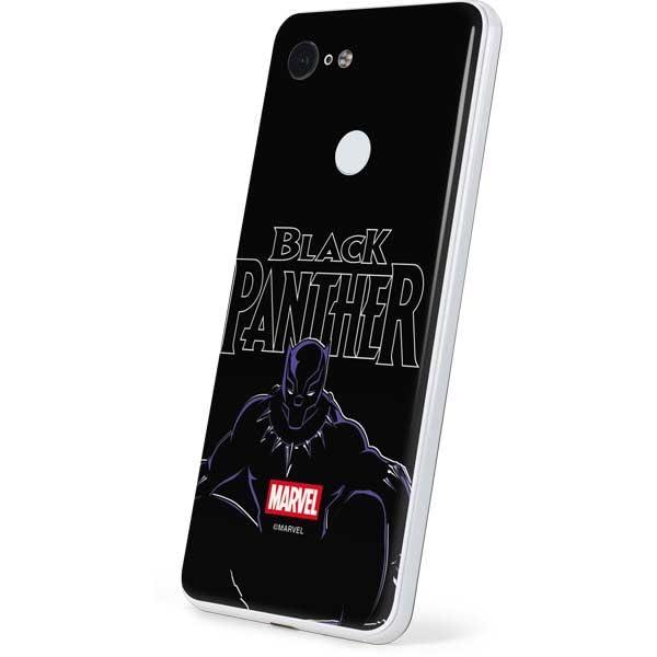 Skinit Decal Phone Skin Compatible with Google Pixel 3 - Officially Licensed Marvel Black Panther Night Time Watch Design