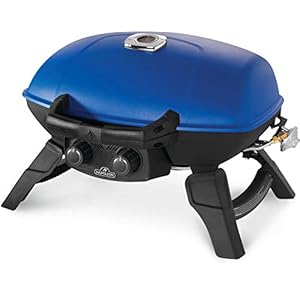 Napoleon travelq 285 portable propane gas grill blue 2 burners for tailgating camping and small outdoor spaces  urban country home decor