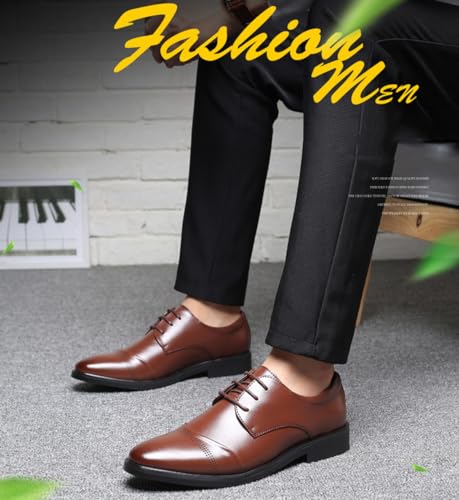 Mens Dress Oxford Shoes for Men Classic Wingtip Brogues Low Heel Lace-ups Formal Shoes for Office Business Wedding2