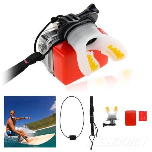 Image of Action Pro Mouth Mount Set, Bite Mount Compatible with GoPro Cameras for Surfing Diving Skating