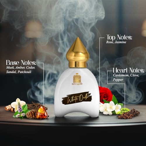 Image of Adilqadri White Oudh Perfume for Men | Strong Masculine Woody Oudh Fragrance | Long-Lasting Eau De Parfum | A Blend of Delicate Oudh & Fresh Florals | 50ml