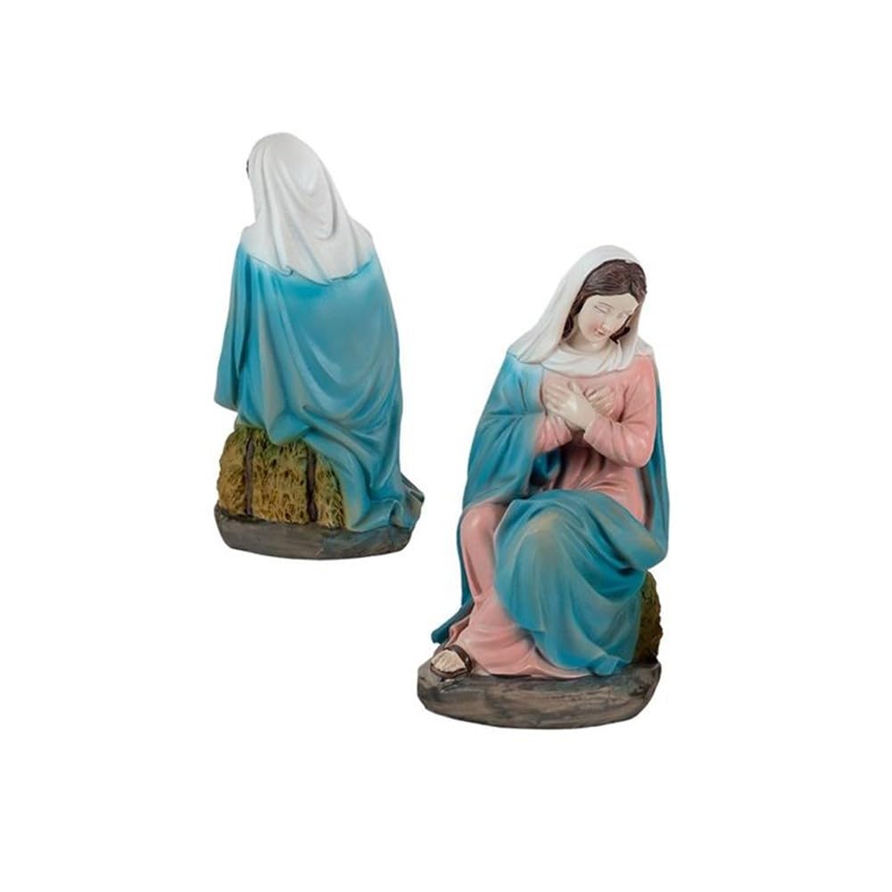 Misterio Nacimiento Navidad 9 Piezas 25 cm. Belén clásico Resina Figura Sagrada Familia Reyes Magos