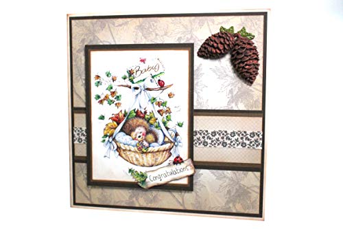 Hedgehog Friends Collection, Paper Craft Pads, Card Making Kit, Makes 80 Card Toppers, Works with Dies - Thumbnail 2