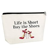 Shoe Lover Gift Birthday Gifts for Friend Female Novelty High Heel Makeup Bag Fashion Women Present Friendship Present for Friend Sister Travel Pouch Wedding Christmas Pouch for Coworker Roommate