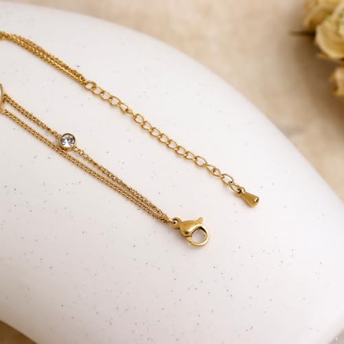 Image of Dainty Gold Shell Pearl Charm Ankle Bracelet for Women Trendy non-Tarnish Adjustable Anklet Summer Beach Fashion Jewelry Gift