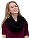Knit Winter Infinity Scarf for Women Fashion Thick Warm Circle Loop Scarves Black