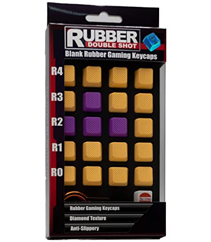 Tai-Hao Blank Rubber Gaming Keycaps : Blank No.1 Compatible with All MX Types Keyboards